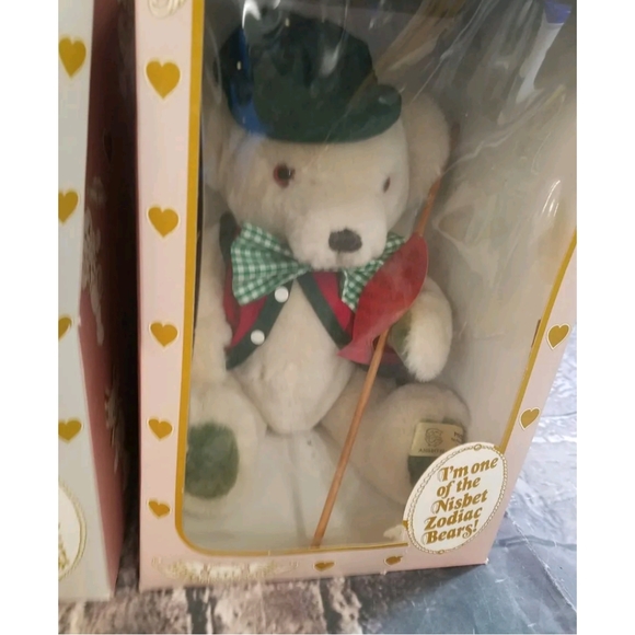 Set of 4 vintage House of Nisbet Zodiac Bears IOB stuffed teddy collection - Picture 8 of 8